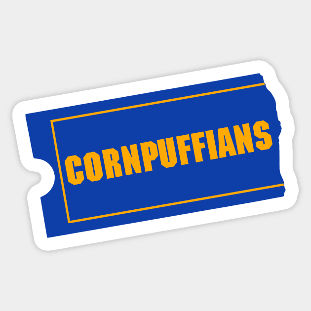 Limited Edition Blockbuster Video Inspired Corn Puffians Design! Sticker by Corn Puff Records